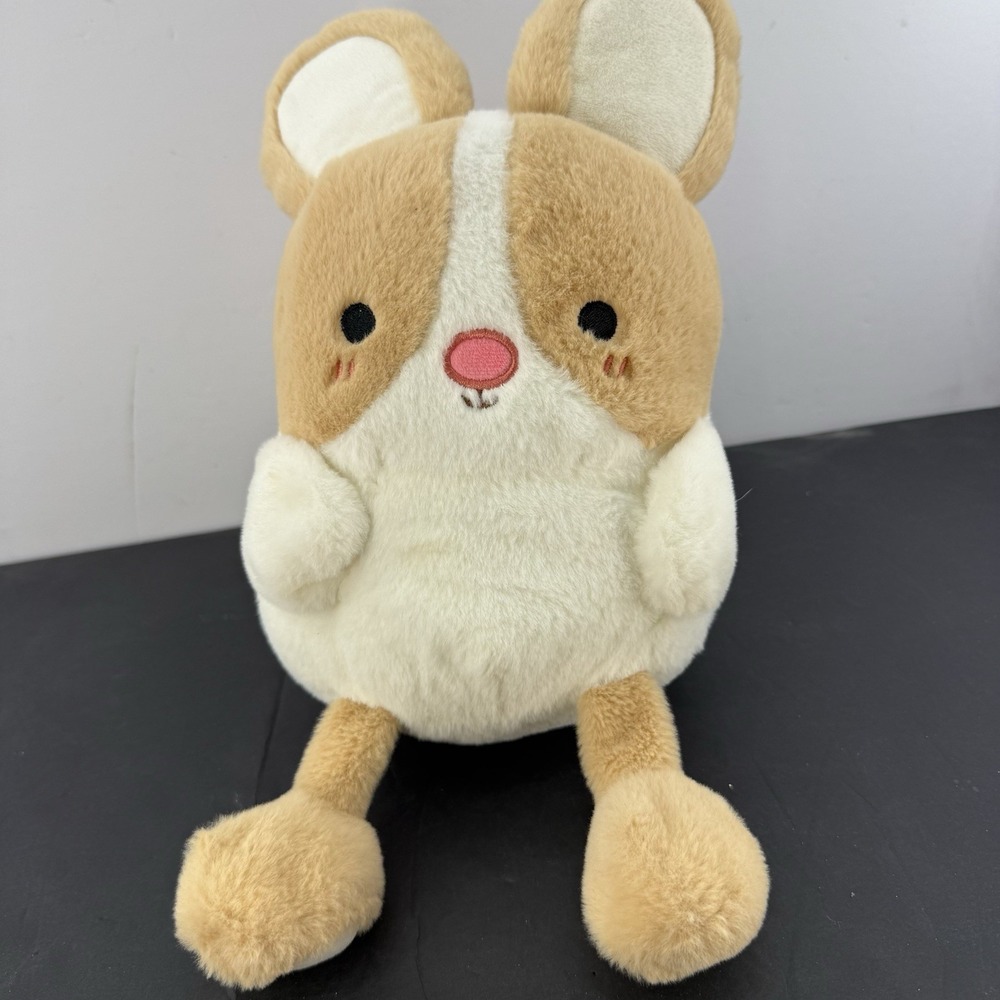 MTY International Tan White Bunny Rabbit Plush Stuffed Animal 12 inch